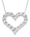 Trumiracle Diamond Heart Pendant Necklace (1/2 Ct. T.w.) In 10k White Gold In White Gold