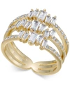 Inc International Concepts Gold-tone Crystal Stack Ring, Created For Macy's In Gold