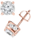 Trumiracle Diamond Spiral Stud Earrings (1-1/4 Ct. T.w.) In 14k Gold, Rose Gold Or White Gold In Rose Gold
