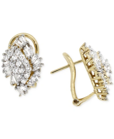 Wrapped In Love Diamond Cluster Earrings (1 Ct. T.w.) In 14k Gold, Created For Macy's In Yellow Gold