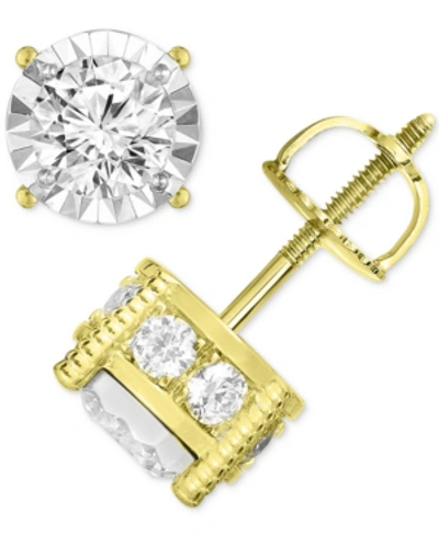 Trumiracle Diamond Stud Earrings (1-1/4 Ct. T.w.) In 14k White, Yellow Or Rose Gold In Yellow Gold