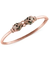 Effy Collection Effy Diamond (3/4 Ct. T.w.) And Tsavorite Accent Bangle Bracelet In 14k Rose Gold In Rose Gold