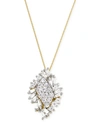 WRAPPED IN LOVE DIAMOND CLUSTER PENDANT NECKLACE (1 CT. T.W.) IN 14K GOLD, CREATED FOR MACY'S