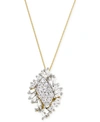 Wrapped In Love Diamond Cluster Pendant Necklace (1 Ct. T.w.) In 14k Gold, Created For Macy's In Yellow Gold