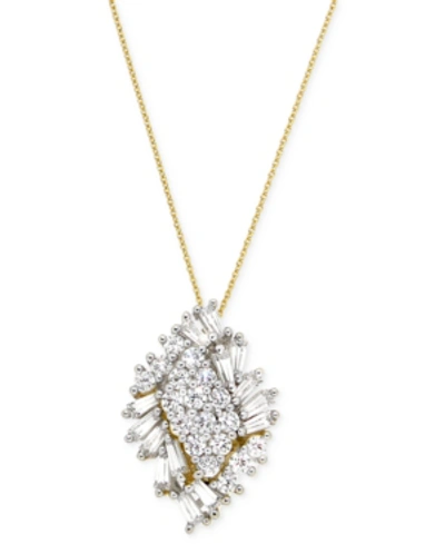 Wrapped In Love Diamond Cluster Pendant Necklace (1 Ct. T.w.) In 14k Gold, Created For Macy's In Yellow Gold