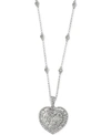 Effy Collection Bouquet By Effy Diamond Heart Pendant Necklace (1-1/8 Ct. T.w.) In 14k White Gold Or 14k Rose Gold In White Gold
