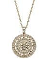 Effy Collection Effy Diamond Disc Pendant Necklace (1/4 Ct. T.w.) In 14k White, Rose, Or Yellow Gold In Yellow Gold