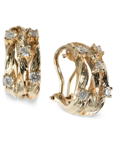 Effy Collection D'oro By Effy Diamond Vine Earrings (5/8 Ct. T.w.) In 14k Gold In Yellow Gold