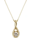 Sirena Diamond Twist Pendant Necklace In 14k Gold (1/8 Ct. T.w.)
