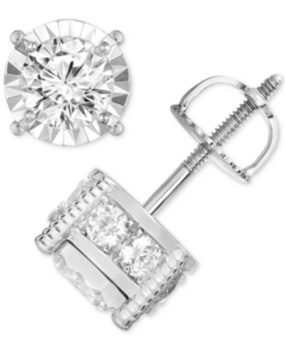 Trumiracle Diamond Stud Earrings (1-1/4 Ct. T.w.) In 14k White, Yellow Or Rose Gold In White Gold