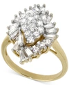 WRAPPED IN LOVE DIAMOND CLUSTER RING (1 CT. T.W.) IN 14K GOLD, CREATED FOR MACY'S