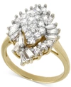 Wrapped In Love Diamond Cluster Ring (1 Ct. T.w.) In 14k Gold, Created For Macy's In Yellow Gold