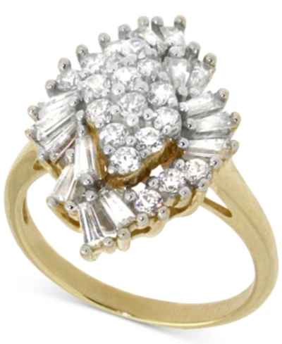 Wrapped In Love Diamond Cluster Ring (1 Ct. T.w.) In 14k Gold, Created For Macy's In Yellow Gold