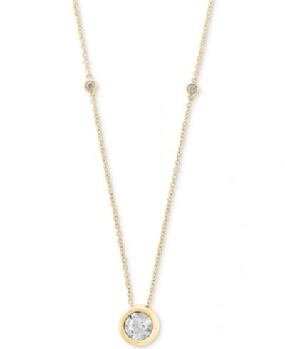 Effy Collection Bubbles By Effy Diamond Bezel 18" Pendant Necklace (1/2 Ct. T.w.) In 14k White, Yellow Or Rose Gold