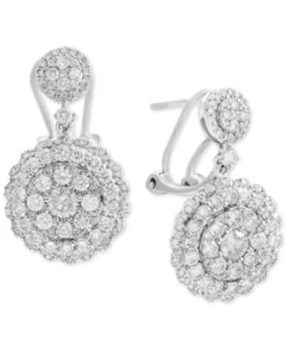 Effy Collection Rock Candy By Effy Diamond Cluster Drop Earrings (2-1/10 Ct. T.w.) In 14k White, Rose, Or Yellow Gol In White Gold
