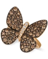 Le Vian Chocolatier Chocolatier Diamond Butterfly Ring (1-7/8 Ct. T.w.) In 14k Rose Gold In Rose Gold