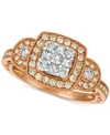 Le Vian Nude Diamond Cluster Ring (3/4 Ct. T.w.) In 14k Gold & White Gold In Multi