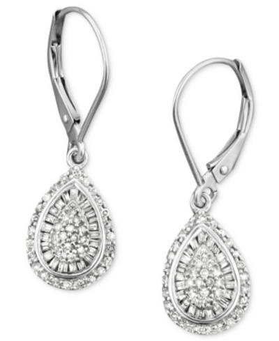 Wrapped In Love Diamond Teardrop Earrings (1/2 Ct. T.w.) In 14k White, Yellow Or Rose Gold, Created For Macy's In White Gold