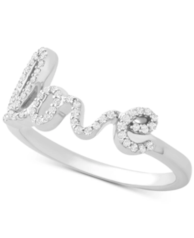 Wrapped Diamond Love Ring (1/6 Ct. T.w.) In 14k Gold Or 14k White Gold, Created For Macy's
