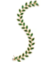 Effy Collection Effy Emerald (10-4/5 Ct. T.w.) And Diamond (2-1/2 Ct. T.w.) Tennis Bracelet In 14k Gold In Emerald