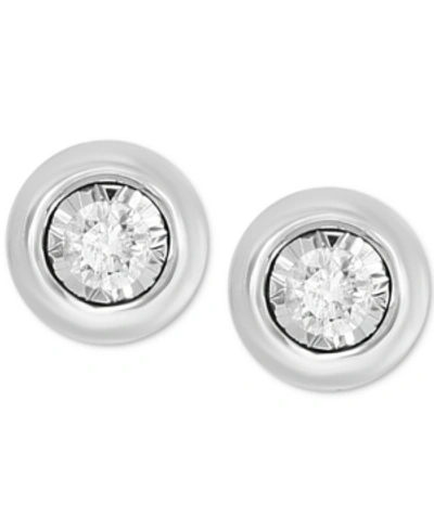 Effy Collection Bubbles By Effy Diamond Bezel Frame Stud Earrings (1/5 Ct. T.w.) In 14k White Gold Or 14k Yellow Gol