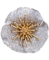 Giani Bernini Two-tone Hibiscus Flower Statement Ring, Created For Macy's In Two-tone
