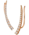 Le Vian Strawberry & Nude Diamond Climber Earrings (5/8 Ct. T.w.) In 14k Rose Gold (also Available In Yellow In Rose Gold