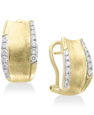 Effy Collection D'oro By Effy Diamond Hoop Earrings (3/8 Ct. T.w.) In 14k Gold In Yellow Gold