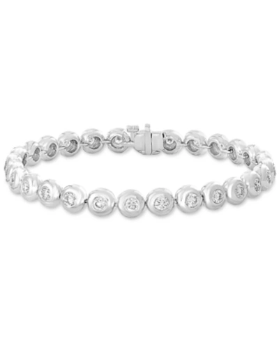 Effy Collection Effy Diamond Bezel Link Bracelet (3-1/4 Ct. T.w.) In 14k White Gold