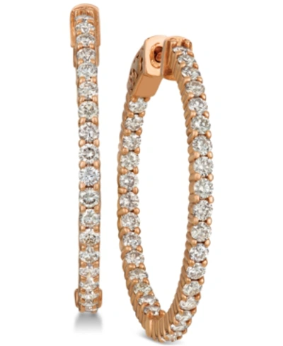 Le Vian Nude Diamond In & Out Hoop Earrings (2 Ct. T.w.) In 14k Rose Gold (also In Yellow Gold And White Gol