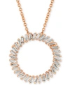Le Vian Baguette Frenzy Vanilla Diamond Circle 20" Pendant Necklace (5/8 Ct. T.w.) In 14k Rose Gold In Rose Gold