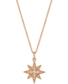 Le Vian Strawberry & Nude Diamond Star Pendant Necklace (1/4 Ct. T.w.) In 14k Gold Or Rose Gold In Rose Gold