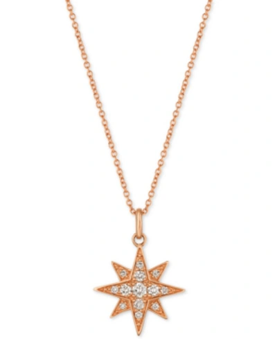 Le Vian Strawberry & Nude Diamond Star Pendant Necklace (1/4 Ct. T.w.) In 14k Gold Or Rose Gold