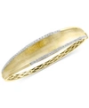 Effy Collection Effy Diamond Textured Bangle Bracelet (3/4 Ct. T.w.) In 14k Gold In Yellow Gold