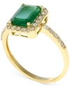 EFFY COLLECTION BRASILICA BY EFFY EMERALD (1-3/8 CT. T.W.) AND DIAMOND (1/4 CT. T.W.) RING IN 14K GOLD, CREATED FOR 