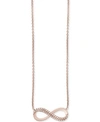 EFFY COLLECTION EFFY DIAMOND INFINITY PENDANT NECKLACE (1/8 CT. T.W.) IN 14K ROSE GOLD