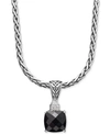 Effy Collection Balissima By Effy Onyx (5-1/5 Ct. T.w.) And Diamond Accent Pendant In Sterling Silver In Black