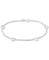 Giani Bernini Sterling Silver Bracelet, Open Heart Chain In Silver