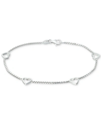 Giani Bernini Sterling Silver Bracelet, Open Heart Chain