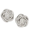 WRAPPED IN LOVE WRAPPED IN LOVE, 14K WHITE GOLD DIAMOND PAVE KNOT EARRINGS (1 CT. T.W.), CREATED FOR MACY'S