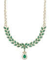 EFFY COLLECTION BRASILICA BY EFFY EMERALD (11-3/4 CT. T.W.) AND DIAMOND (2-3/4 CT. T.W.) PENDANT NECKLACE IN 14K GOL