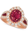 Le Vian Ruby (1-1/5 Ct. T.w.) & Diamond (1-1/4 Ct. T.w.) Ring In 14k Rose Gold (also Available In Yellow Gol In Ruby