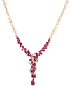LE VIAN PASSION RUBY (14-5/8 CT. T.W.) & DIAMOND (3/8 CT. T.W.) LARIAT NECKLACE IN 14K ROSE GOLD