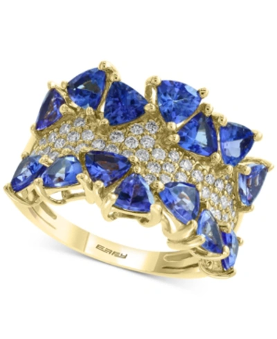 Effy Collection Effy Tanzanite (3 Ct. T.w.) & Diamond (3/8 Ct. T.w.) Ring In 14k Gold
