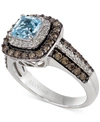 Le Vian Aquamarine (3/4 Ct. T.w.) And Chocolate Diamonds (3/4 Ct. T.w.) In 14k White Gold In Aquamarine