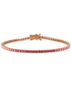 LE VIAN STRAWBERRY LAYER CAKE RUBY (7/8 CT. T.W.) & PINK SAPPHIRE (2 CT. T.W.) LINK BRACELET IN 14K ROSE GOL