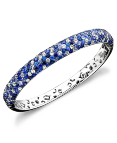 Effy Collection Saph Splash By Effy Shades Of Sapphire Bangle Bracelet (10-3/8 Ct. T.w.) In Sterling Silver In Blue