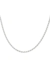 Giani Bernini Sterling Silver Necklace, 16" Diamond Cut Rope Chain In Silver