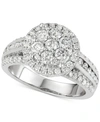 CENTENNIAL DIAMOND CLUSTER MULTI-ROW ENGAGEMENT RING (1-1/2 CT. T.W.) IN 14K WHITE GOLD
