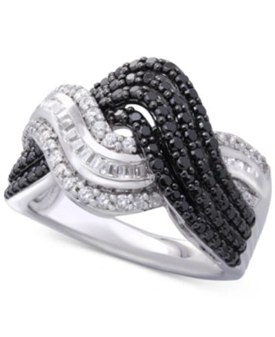 Wrapped In Love Diamond Wavy Ring (1 Ct. T.w.) In Sterling Silver, Created For Macy's